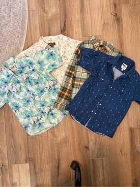 Ariat Blue Short-Sleeve Western Button-Down Shirt for Kids